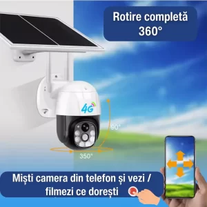 Cameră de Supraveghere preturibomba.ro 5 MP  – Autonomie Completă, Viziune Nocturnă, Control din Aplicație