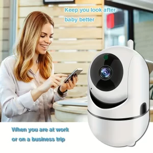 📷 Cameră inteligentă Wi-Fi 1080P FHD 🛡️ – monitorizare bebeluși 👶 & animale de companie 🐾, urmărire automată 🎯, detecție mișcare 🚨, night vision 🌙 și audio bidirecțional 🎙️🔊