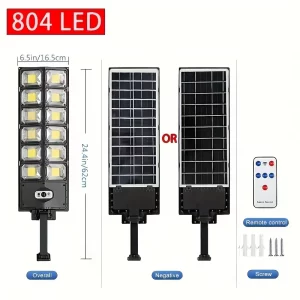 Lămpi solare de exterior ultra-strălucitoare cu 804 LED-uri, cu senzor de mișcare, telecomandă, calitate superioară IPX5 – iluminat solar de securitate, rezistent și puternic, pentru alei de acces, grădină, poteci, terasă – lampă LED tip flood, eficientă energetic, cu fascicul larg (2000-3000 lumeni), iluminat solar de exterior pentru alei, design pliabil și carcasă durabilă.