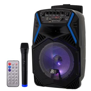 Boxa portabila tip troler JRH-A81 – 1800 mAh, Bluetooth, USB, microfon wireless și radio FM – sunet puternic și autonomie excelentă