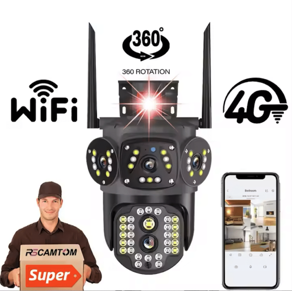 Camera de supraveghere cu panou solar 4G Camera de supraveghere cu panou solar 4G