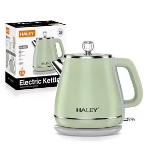 Fierbător Electric Haley 2.5L – 1800W -8869, Carcasă din Oțel Inoxidabil Verde, Încălzire Rapidă și Design Retro Elegant pentru Ceai, Cafea sau Apă Fierbinte