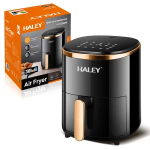 Friteuză cu Aer Cald Haley 6L – Putere 2000W -2529, Gătit Rapid și Sănătos, Tehnologie Avansată fără Ulei, Design Elegant Negru