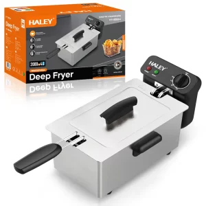Friteuză Electrică Haley HY-2504 – Capacitate 3L, Termostat Reglabil, Design din Oțel Inoxidabil, Gătit Rapid și Uniform pentru Preparate Crocante și Delicioase
