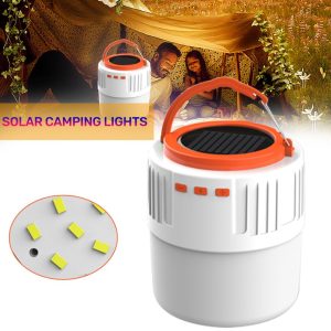 Lanter­nă solară portabilă cu 42 LED-uri – reîncărcabilă USB & solar, lumină difuză 360°, ideală pentru camping, urgențe și iluminat exterior/interior