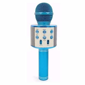 Microfon Karaoke wireless cu Bluetooth și boxa integrata – sunet clar, lumini LED și efecte audio, ideal pentru petreceri și divertisment