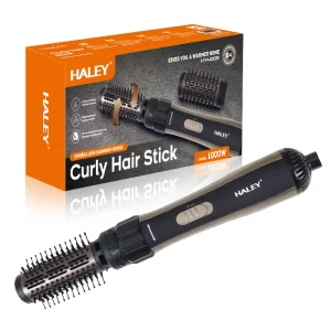 Perie Rotativă cu Uscător Haley 2 în 1 – 1000W -4005, 2 Trepte de Viteză, Coafare Rapidă și Volum Natural, Design Elegant Negru