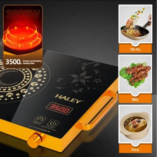 Plita Electrica cu Placa Ceramică Haley HY-1821A-2 Plita Electrica cu Placa Ceramică Haley HY-1821A-2