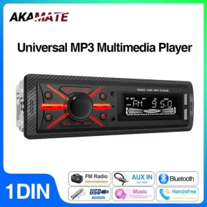 Radio Auto MP3 Player Bluetooth cu USB, SD, AUX și 4 ieșiri de 50W – Sunet clar, conectivitate completă și design universal pentru orice mașină