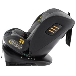 Scaun auto Little Bird 0–36 kg rotativ 360° cu ISOFIX și Top Tether – gri modern, confort și siguranță completă