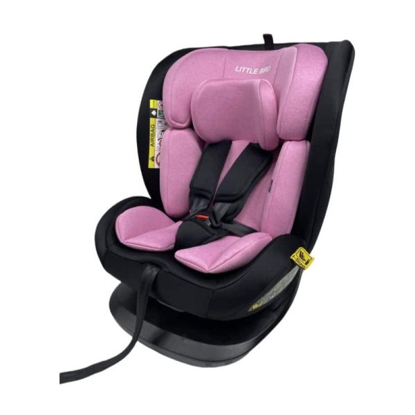 Scaun-auto-little-bird-rotativ-Pink-1