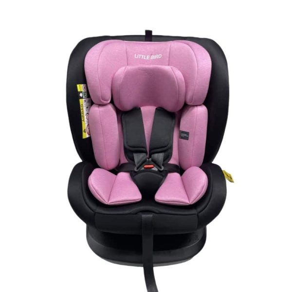 Scaun-auto-little-bird-rotativ-Pink-2