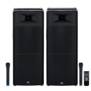 Set Boxe Profesionale JRH 2000W – Sunet Puternic, Egalizator 5 Benzi, Microfoane Wireless & Bluetooth