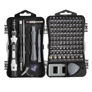 Trusă Profesională de Șurubelnițe de Precizie 112 în 1 – Pentru Reparații Electronice, Laptopuri, Telefoane, MacBook, iPhone și Dispozitive Fine