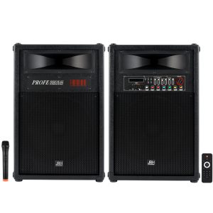 Set boxe profesionale JRH-2035 – 1000W, Bluetooth, egalizator 13 benzi, microfon și telecomandă – sistem audio complet pentru karaoke, DJ și evenimente
