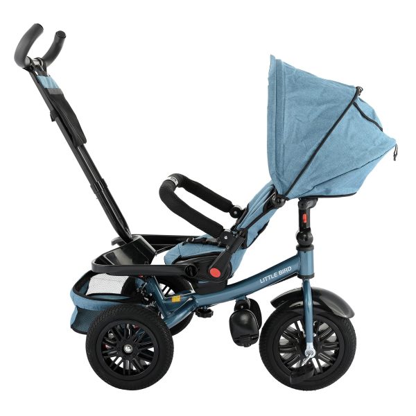 Tricicleta 4 in 1 rotativa-Blue-2