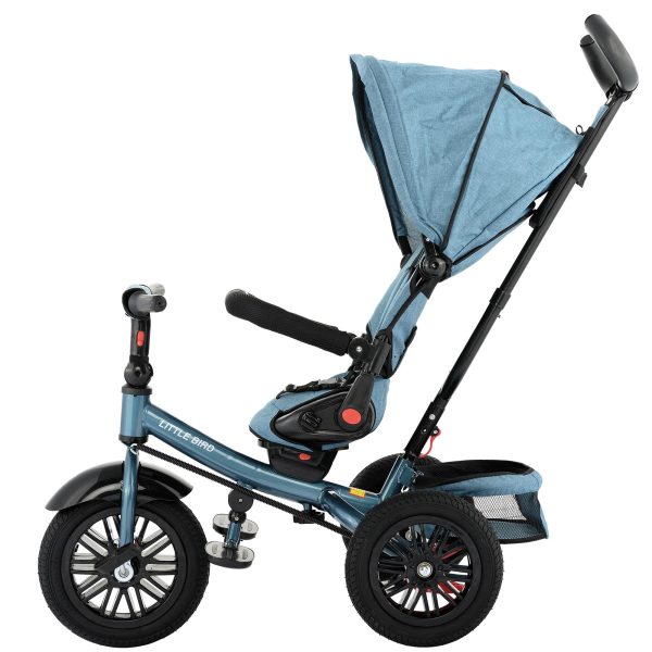 Tricicleta 4 in 1 rotativa-Blue-3