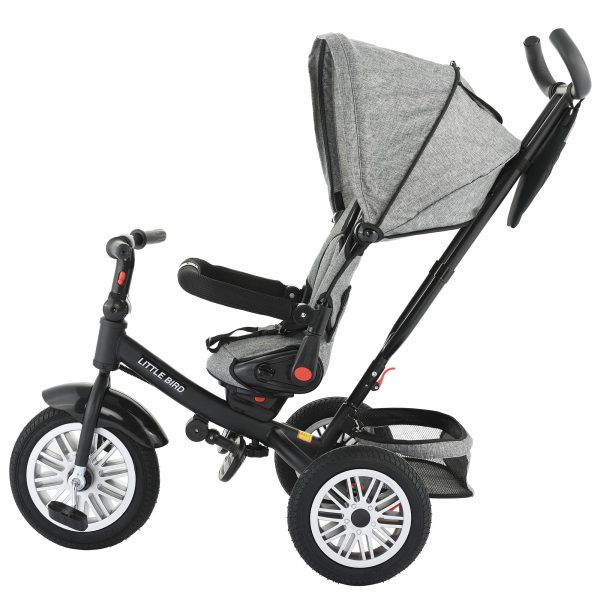 Tricicleta 4 in 1 rotativa-Gri-3