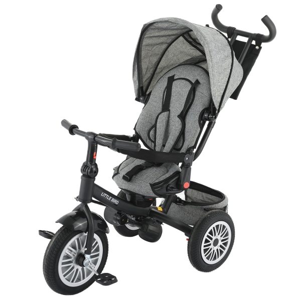 Tricicleta 4 in 1 rotativa-Gri-5