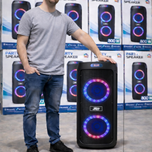 Boxă portabilă JRH A2808 – 800W, Bluetooth, lumini RGB, microfon wireless și telecomandă – sunet puternic pentru karaoke și petreceri