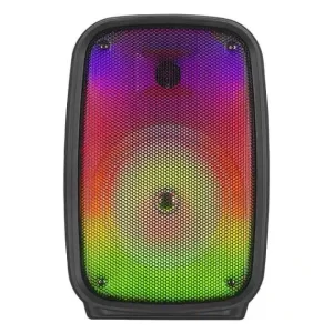 Boxă Portabilă F608 – Bluetooth, Radio FM, USB, microSD, AUX & Joc de Lumini LED
