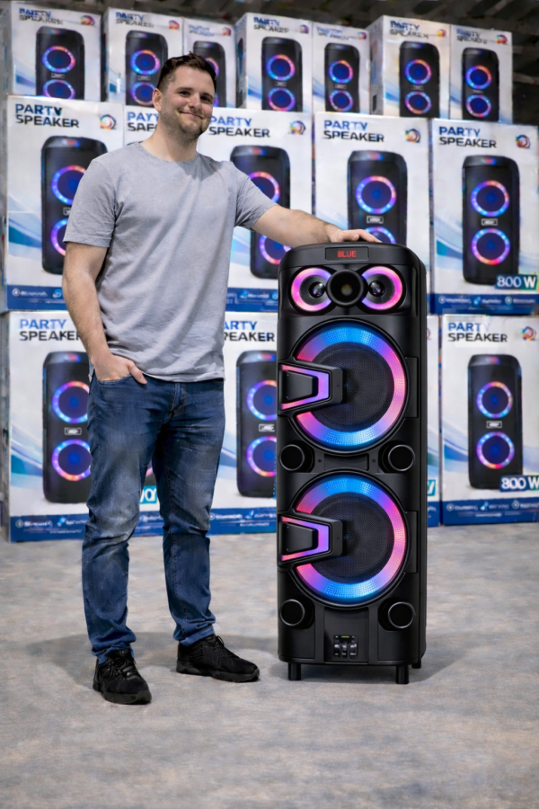 Boxă portabilă 700W cu 2 difuzoare de