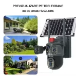 Cameră Supraveghere Solară cu 4 Camere-1