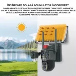 Cameră Supraveghere Solară cu 4 Camere-2
