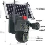 Cameră Supraveghere Solară cu 4 Camere At