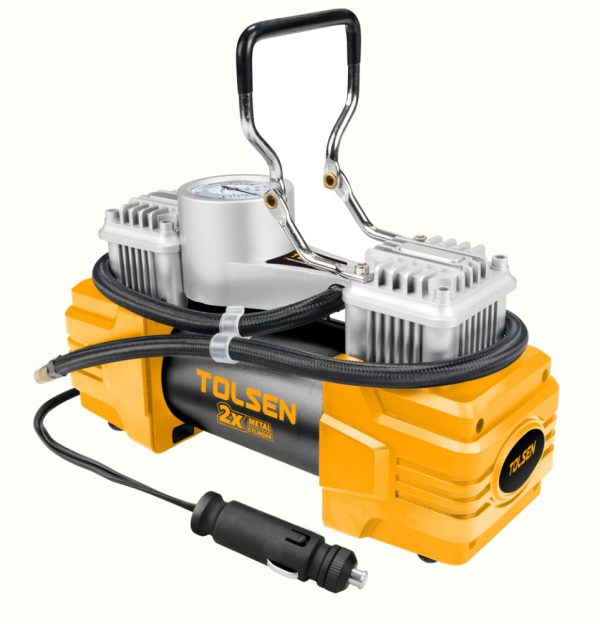 Compresor-auto-2-cilindri--200-W--100-psi--12-V--LED--40-l-min