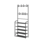 Cuier metalic pentru haine cu suport pantofi-1