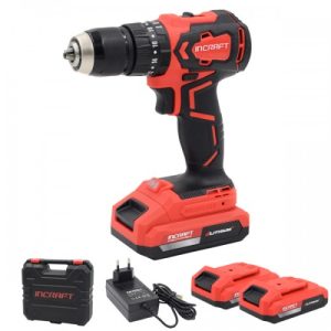 Maşină de înşurubat cu percuţie 20 V INCRAFT DK-20V  3 Ah • 2 viteze • mandrină 13 mm • cuplu până la 45 Nm