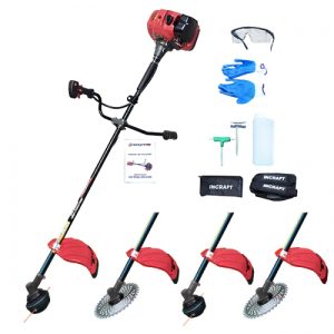 Motocoasă pe benzină 6.3 CP INCRAFT CR-6300M  52CC • 12.000–13.000 rpm  lățime tăiere 415 mm disc + fir incluse