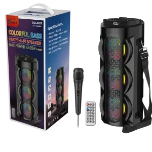Boxă portabilă Bluetooth – 4 Party Speaker cu lumini RGB, sunet dinamic pentru petreceri și muzică ambientală