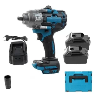 Cheie de Impact Brushless 21V cu Cuplu 1200 Nm – Antrenor 1/2″, 2 Acumulatori Incluși, Ideală pentru Roți Auto și Lucrări Grele